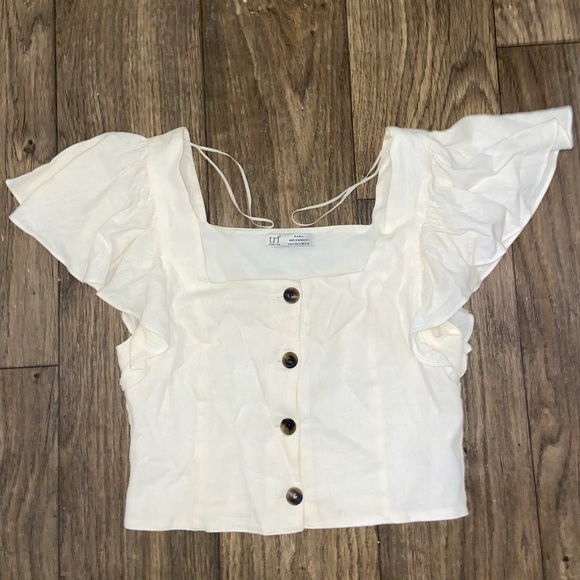 Zara Tops - ZARA White Button Top Size Small